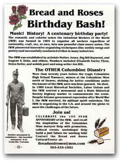 Bread and Roses Birthday Bash Flyer image