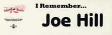 I Remember Joe Hill sticker image